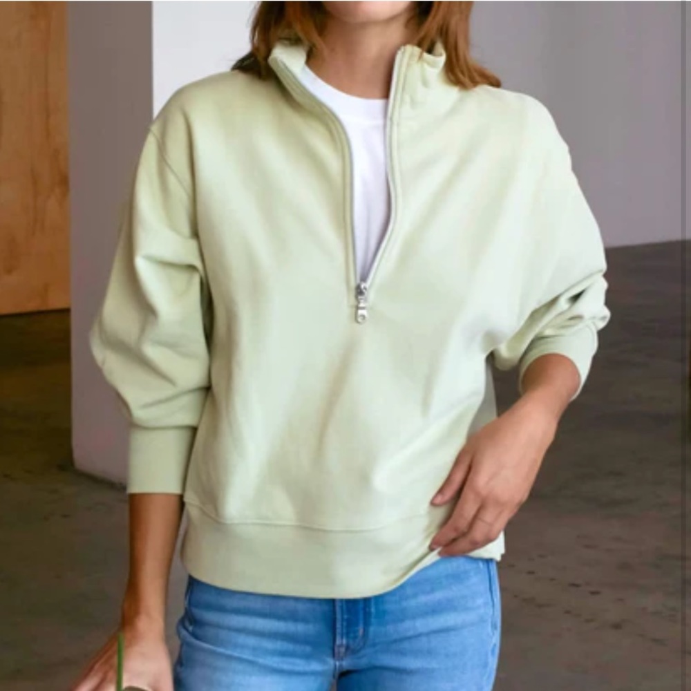 NWOT AYR cotton half zip sweater